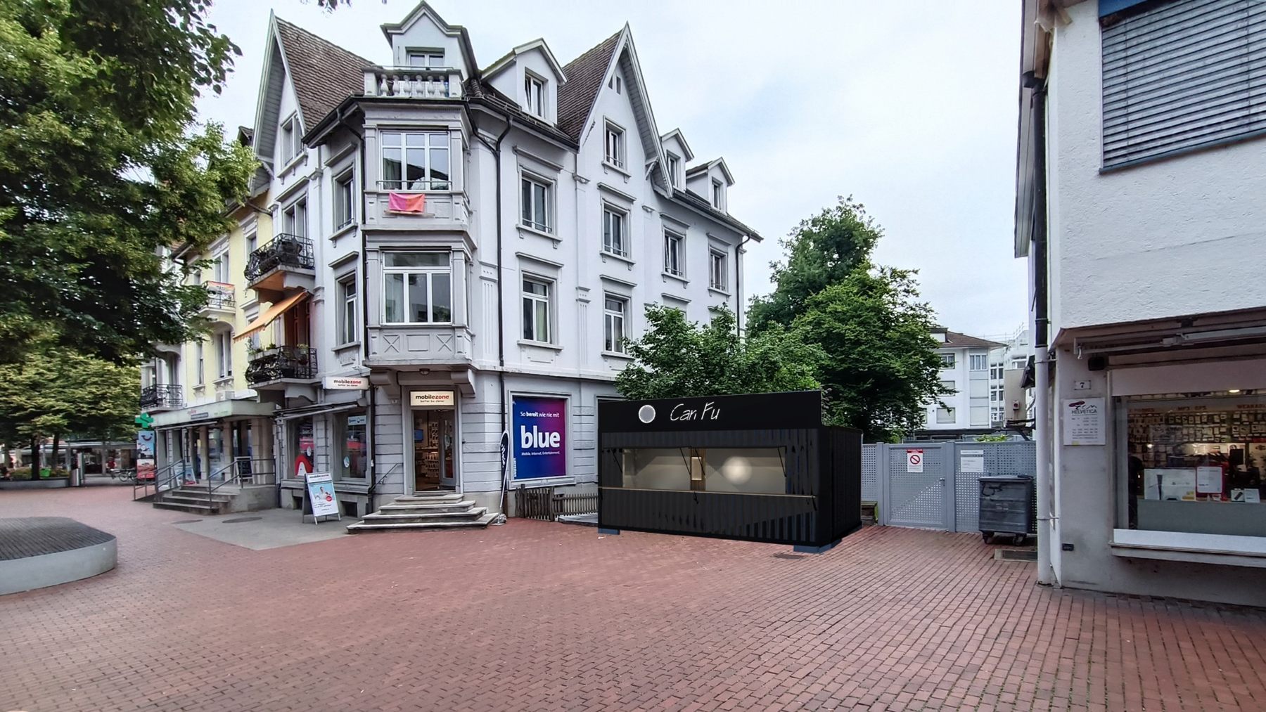 Entwurfsvisualisierung für das Gastronomie-Modul in Brugg